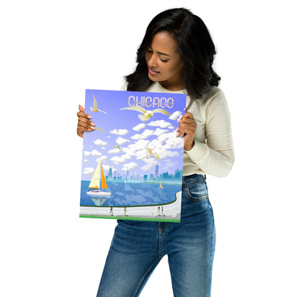 Lakeside Chicago Summer [Illustration Art Print]