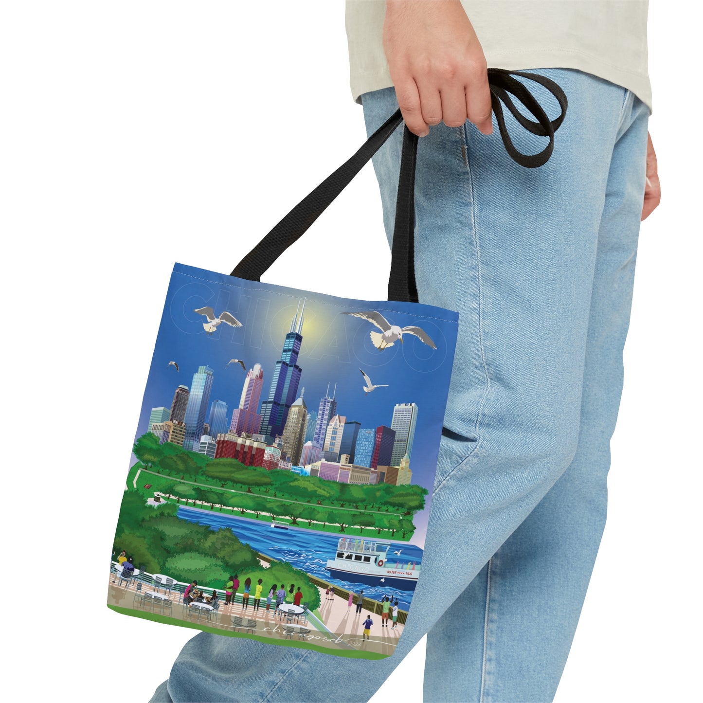Chicago From The Shedd [Canvas Tote Bag]