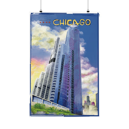Chicago South Loop Towers [Illustration Art Print]