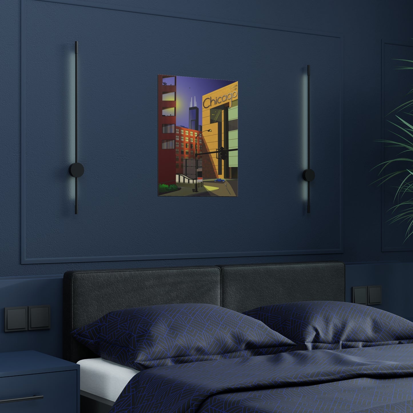 South Loop Sunset [Illustration Art Print]
