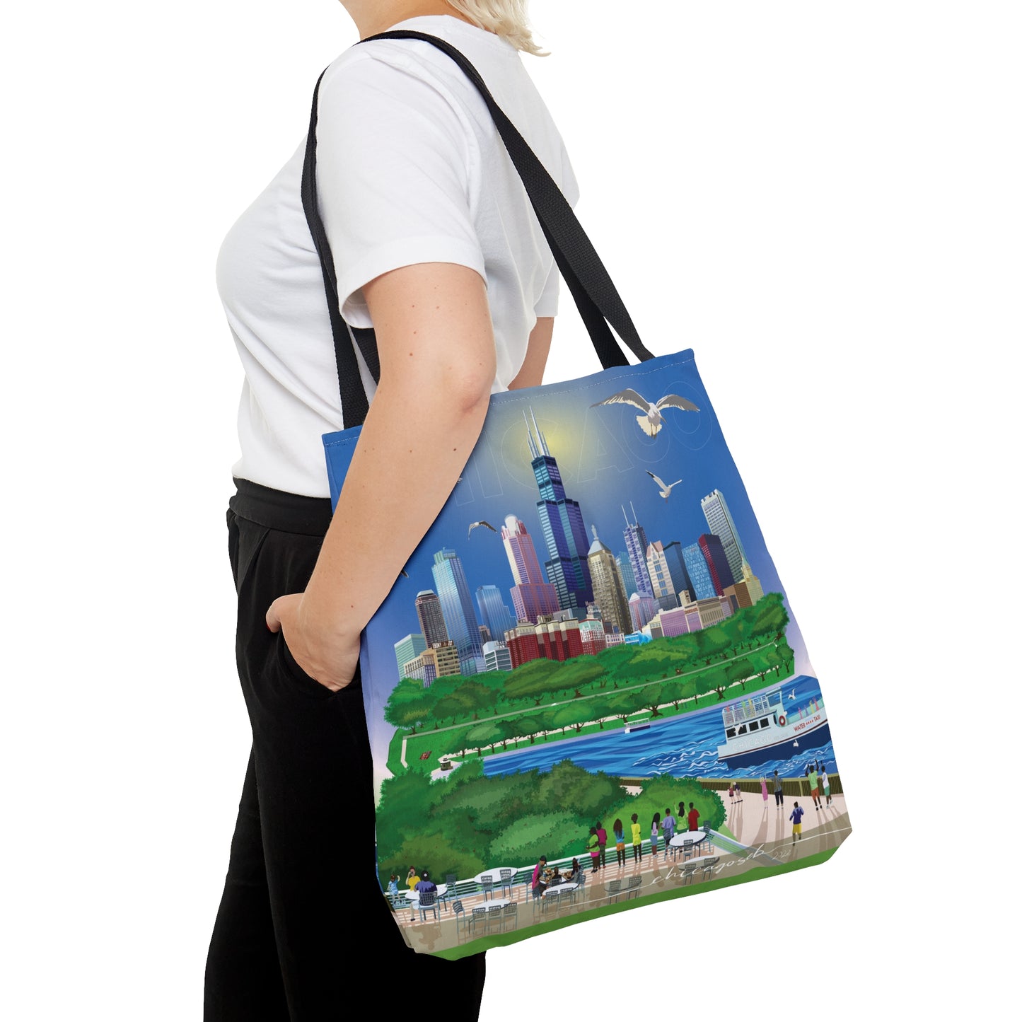Chicago From The Shedd [Canvas Tote Bag]