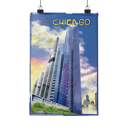 Chicago South Loop Towers [Illustration Art Print]