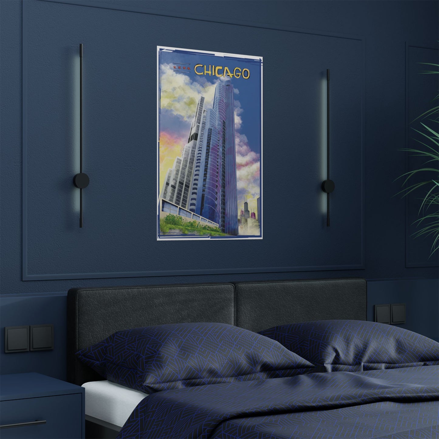 Chicago South Loop Towers [Illustration Art Print]