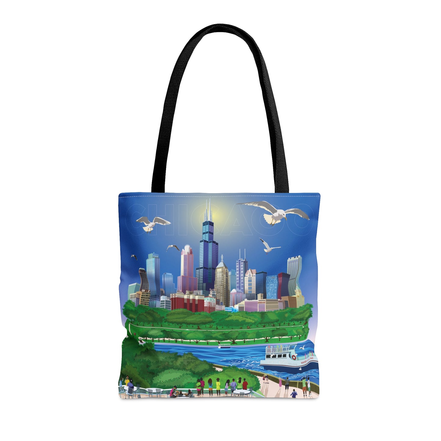 Chicago From The Shedd [Canvas Tote Bag]