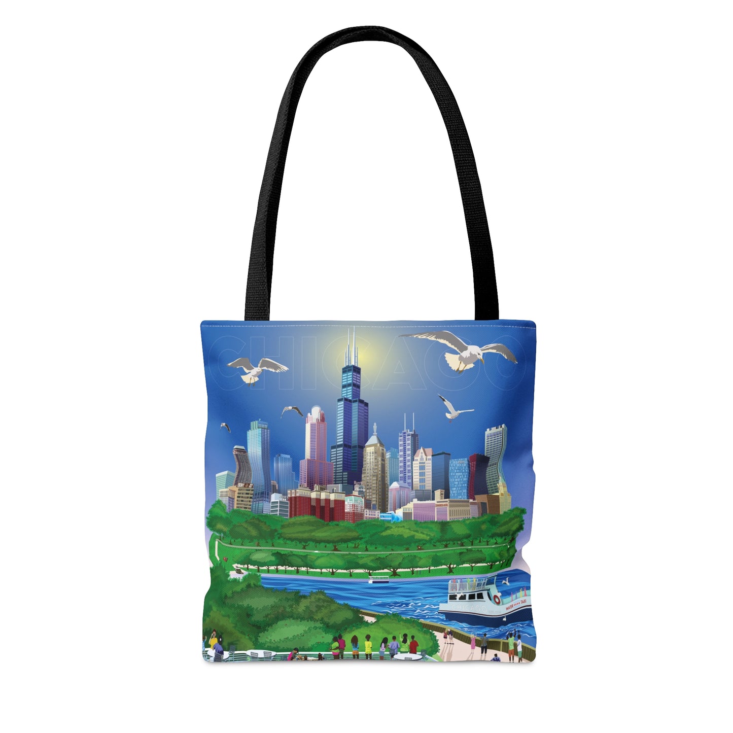 Chicago From The Shedd [Canvas Tote Bag]