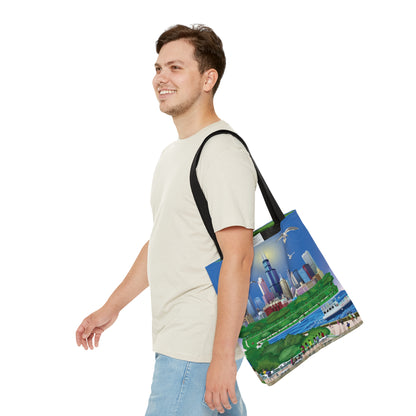 Chicago From The Shedd [Canvas Tote Bag]