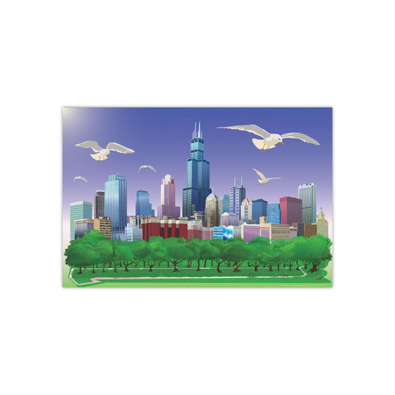 Chicago Seagulls [Illustration Art Print]
